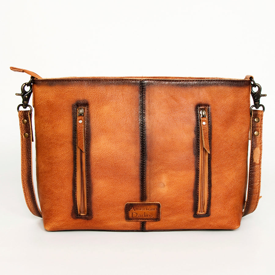 American Darling Women's Crossbody Bag Western Saddle Blanket with Hair-On Genuine Leather Handbag and Ladies Purse