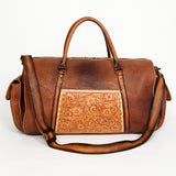 American Darling Duffel Hand Tooled Genuine Leather Western Women Bag | Handbag Duffle Weekend Travel Bags for