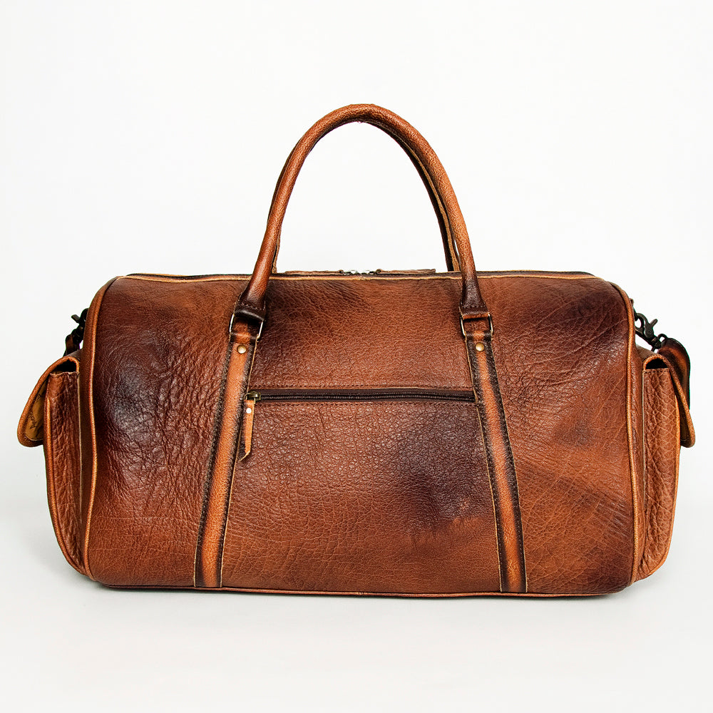 American Darling Duffel Hand Tooled Genuine Leather Western Women Bag | Handbag Duffle Weekend Travel Bags for