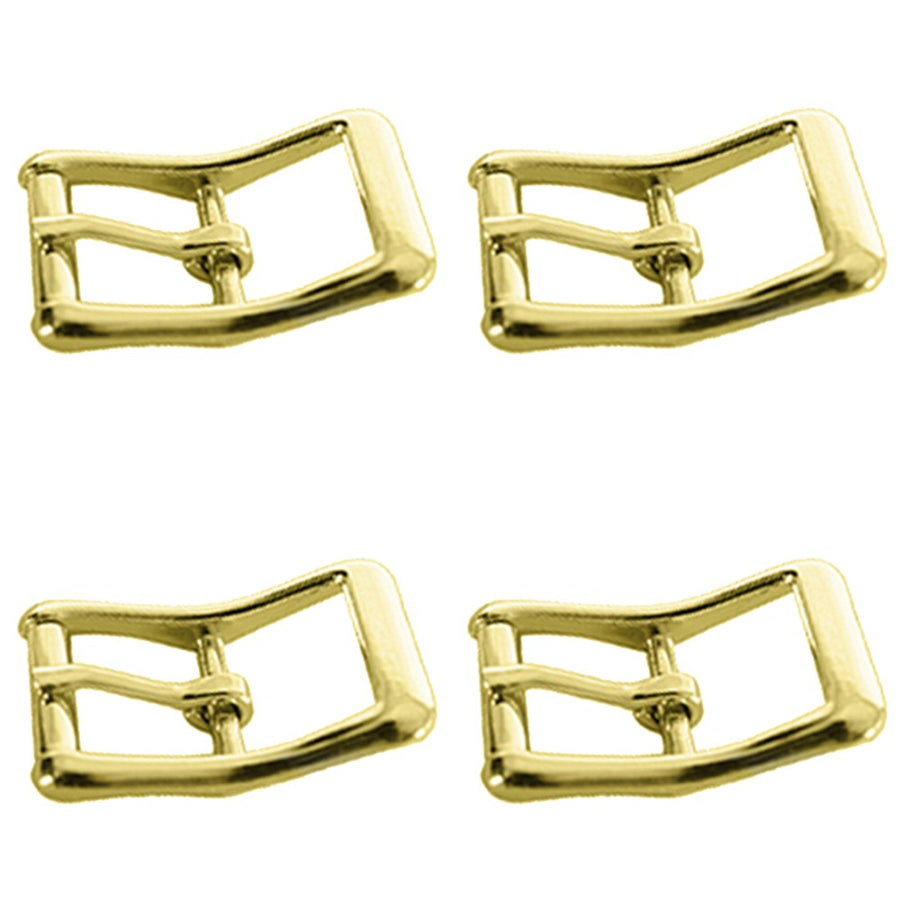 3/4" Hilason Die Cast Center Bar Roller Buckle Brass Plated Set Of 4 - Uhorse
