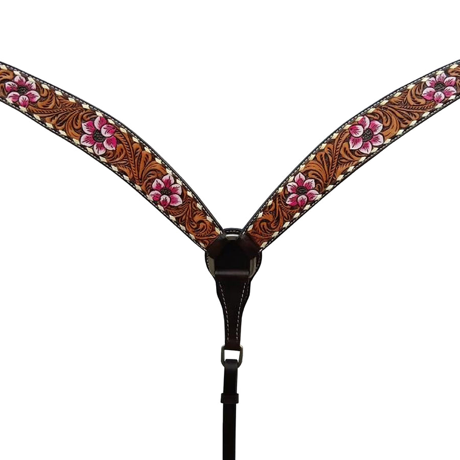 HILASON W. H. Breast Collar American Leather Brown by Hilason – Cowboy and equestrian accessories