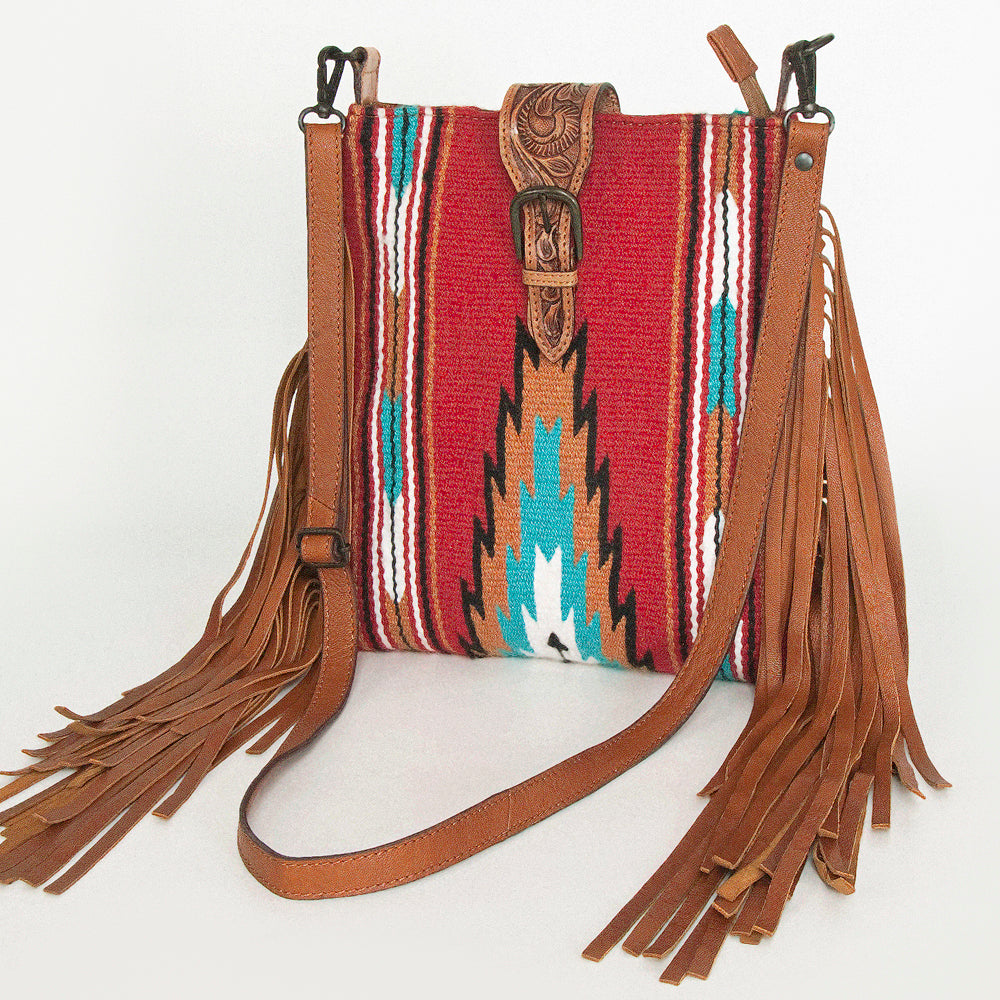 American Darling Signature Crossbody Hand Tooled Saddle Blanket Genuine Leather Women Bag Western Handbag Purse