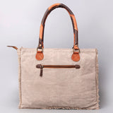 OHLAY KB472 TOTE Upcycled Wool Upcycled Canvas Embossed Hair-on Genuine Leather women bag western handbag purse