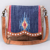 OHLAY KB480 Cross Body Upcycled Wool Upcycled Canvas Hair-On Genuine Leather women bag western handbag purse