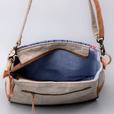 OHLAY KB480 Cross Body Upcycled Wool Upcycled Canvas Hair-On Genuine Leather women bag western handbag purse