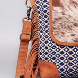 OHLAY KB494 Cross Body Upcycled Wool Upcycled Canvas Hair-On Genuine Leather women bag western handbag purse