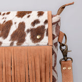 OHLAY KB495 Cross Body Upcycled Wool Upcycled Canvas Hair-On Genuine Leather women bag western handbag purse