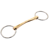 Bar H Equine Western O Ring Copper Straight Horse Mouth Snaffle Bit Stainless Steel