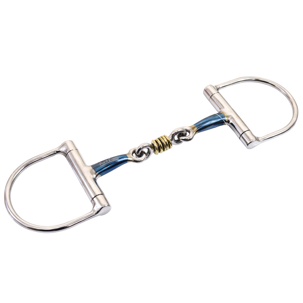 Bar H Equine D Ring Snaffle Hexagon Bit Stainless Steel
