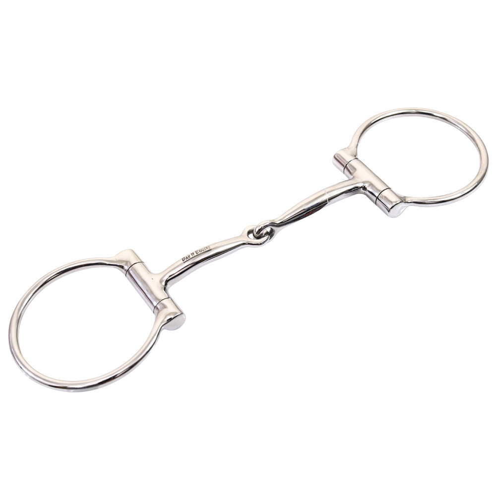Bar H Equine Smooth Mouth Broken D Ring Bit Stainless Steel