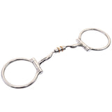 Bar H Equine Small Port D Ring Snaffle Tongue Relief W/ Roller Copper Bit Stainless Steel
