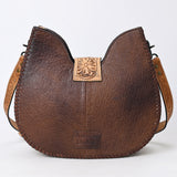 American Darling ADBG1039 Hobo Hand Tooled Crocodile Embossed Genuine Leather Women Bag Western Handbag Purse