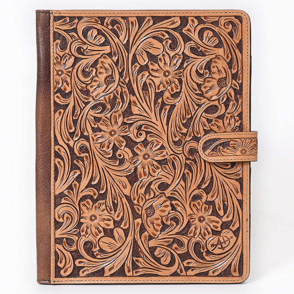 American Darling Portfolio Bag Hand Tooled Crocodile embossed Genuine Leather women bag western handbag purse