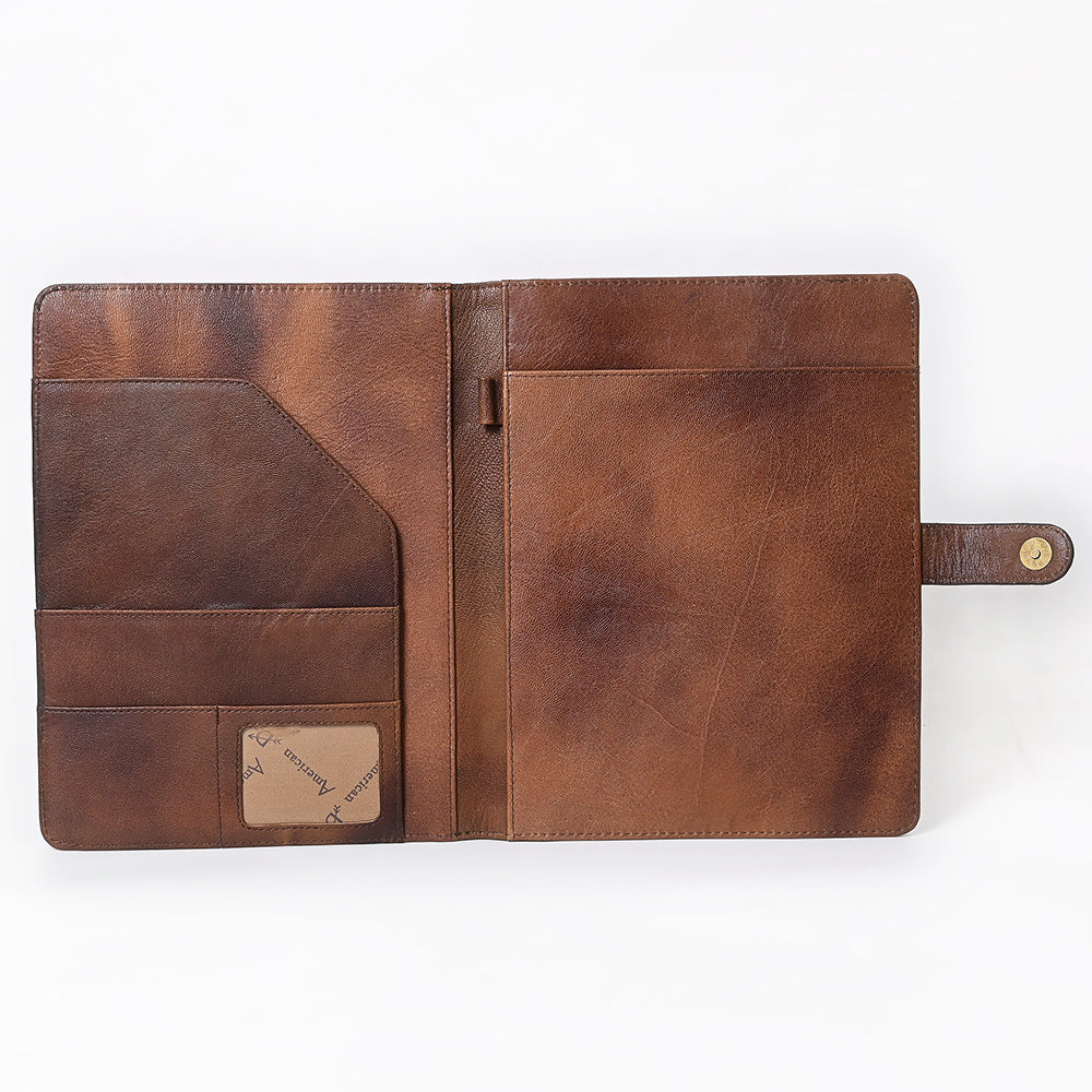 American Darling Portfolio Bag Hand Tooled Crocodile embossed Genuine Leather women bag western handbag purse