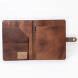 American Darling Portfolio Bag Hand Tooled Crocodile embossed Genuine Leather women bag western handbag purse