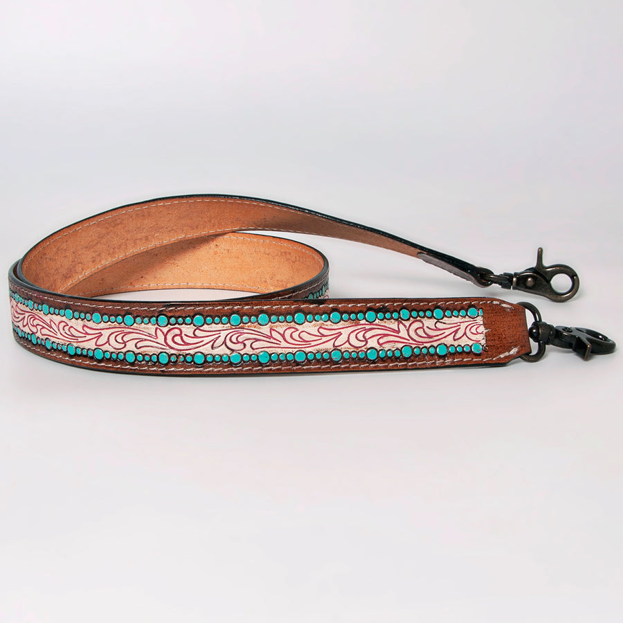 American Darling Hand Tooled Genuine Leather Crossbody Handle Strap for Bags Phone Wallet Purse Clutch