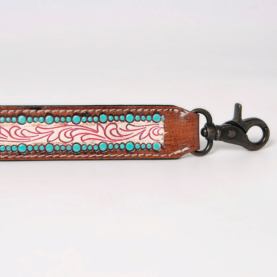American Darling Hand Tooled Genuine Leather Crossbody Handle Strap for Bags Phone Wallet Purse Clutch