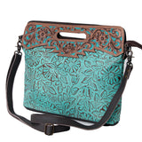 OHLAY SKBG176 Clutch Hand Tooled Embossed Genuine Leather women bag western handbag purse