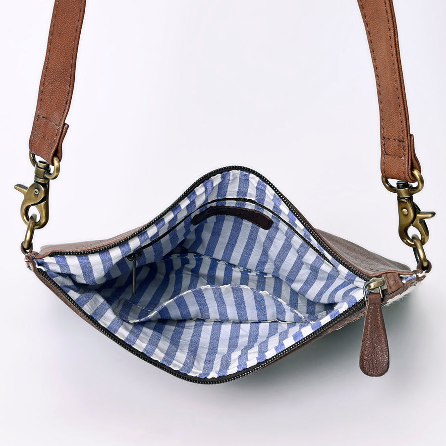 OHLAY Hobo Hand Tooled Hair-On Genuine Leather Women Bag Western Handbag Purse | Womens Handbags Belt for Summer