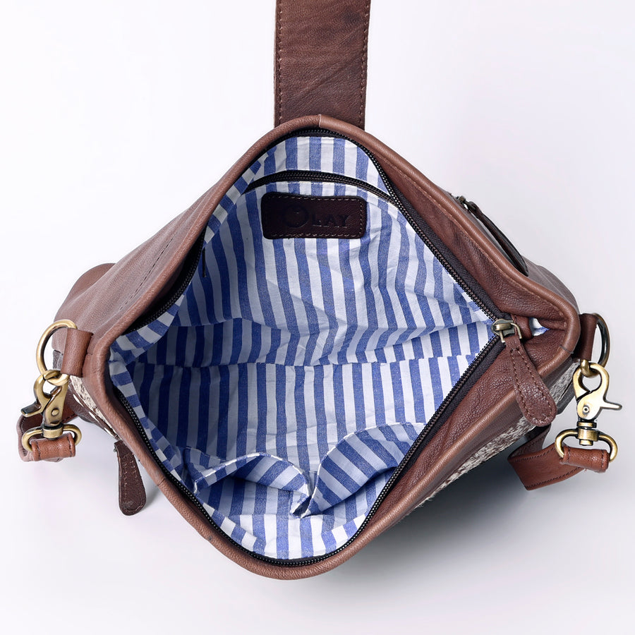 OHLAY Hobo Hand Tooled Hair-On Genuine Leather Women Bag Western Handbag Purse | Womens Handbags Belt for Summer