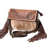 Ohlay Bags KBK138 Clutch Hand Tooled Hair-On Genuine Leather Women Bag Western Handbag Purse