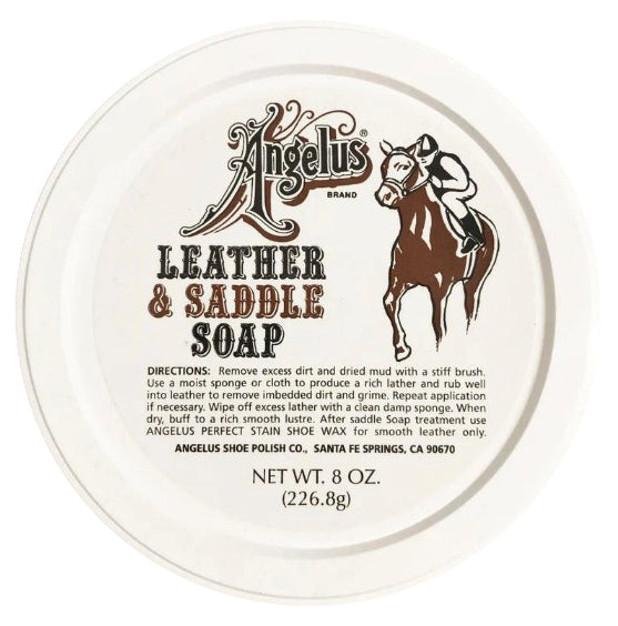 8 Oz Angelus Leather & Saddle Cleaner Conditioner and Softener Soap