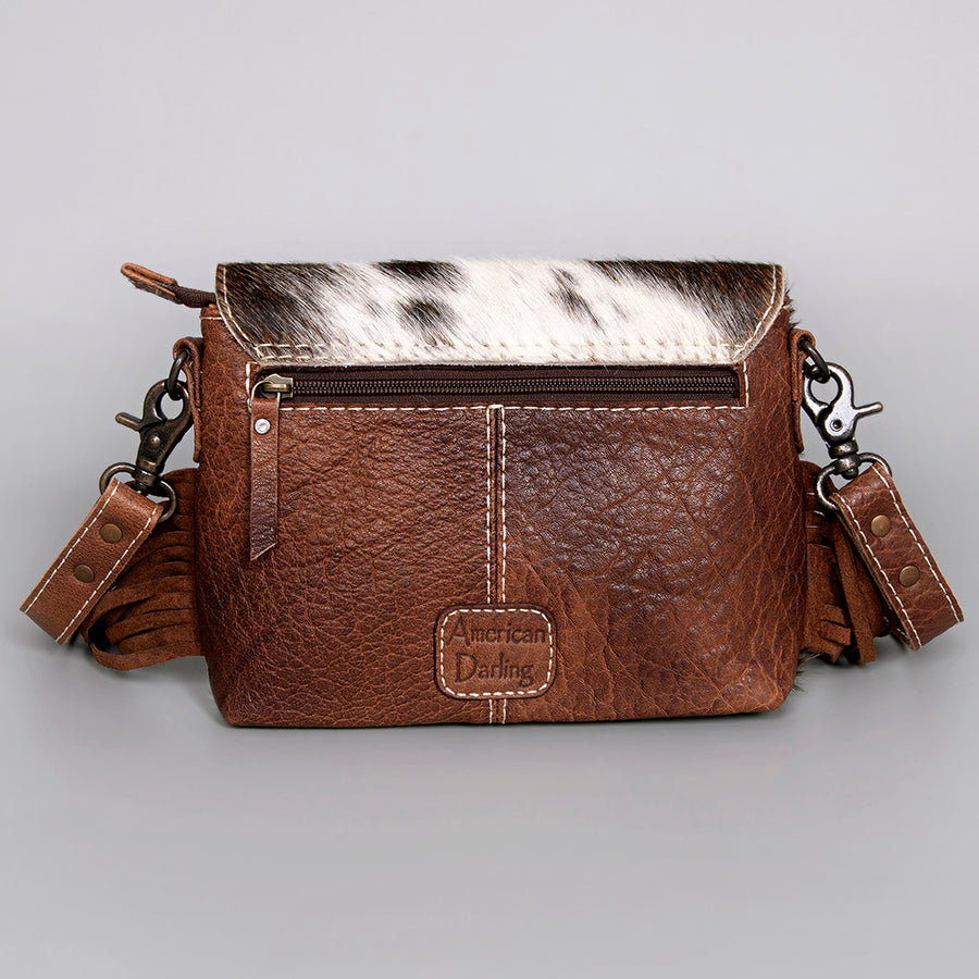 American Darling Envelope Hand Tooled Hair Genuine Leather Western Women Bag | for Cute