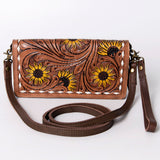 American Darling Wallet Hand Tooled Genuine Leather Western Women Bag | Handbag Purse Wristlet Travel Clutch
