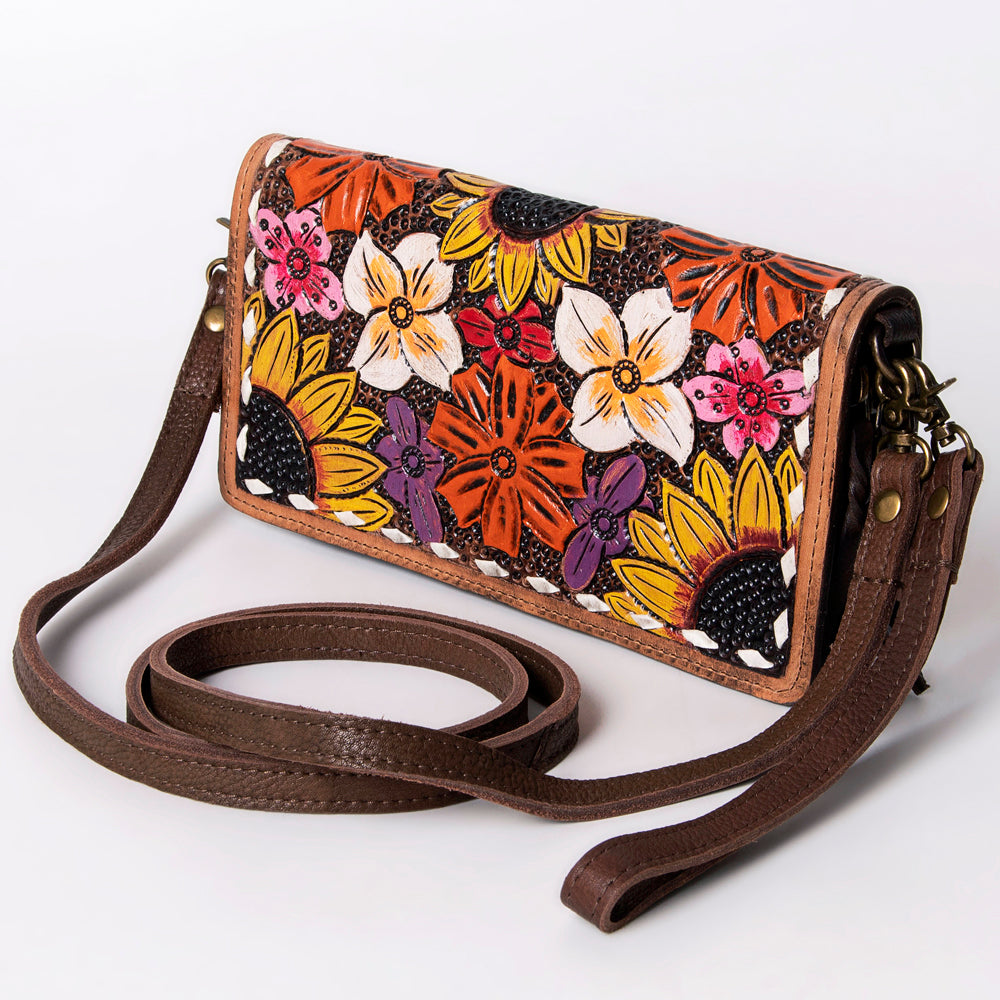 American Darling Wallet Hand Tooled Genuine Leather Western Women Bag | Handbag Purse Wristlet Travel Clutch