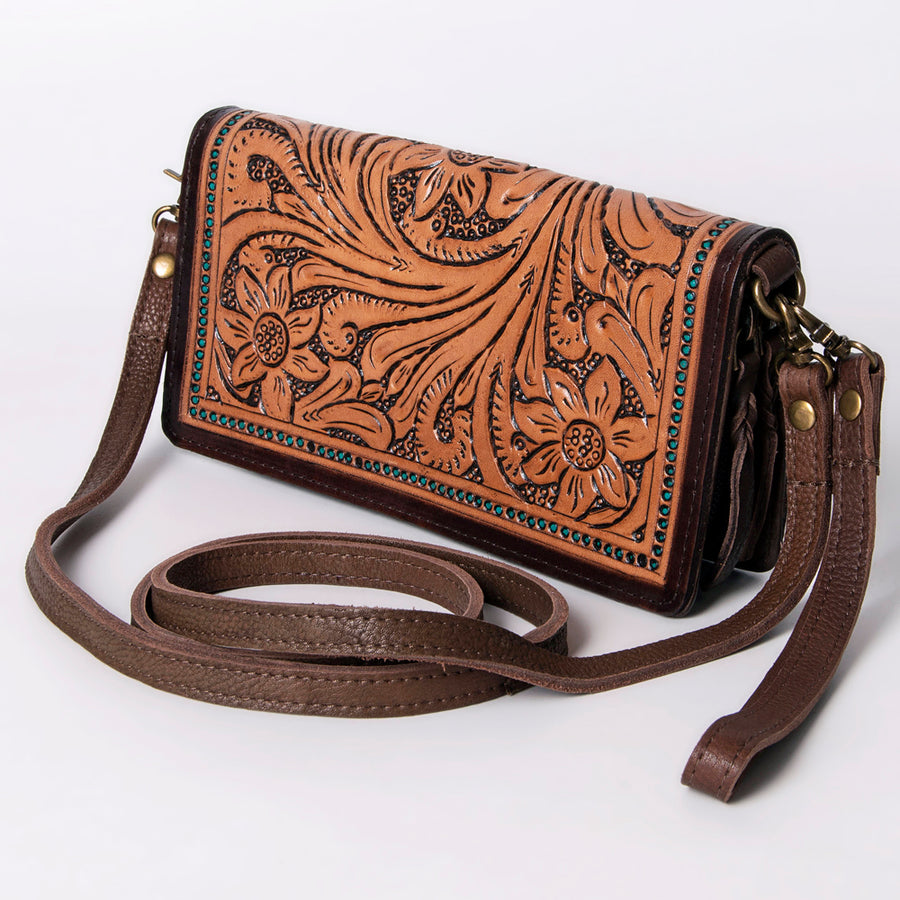 American Darling ADBGM169F Organiser Hand Tooled Genuine Leather Women by Hilason – Cowboy and equestrian accessories