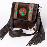 Ohlay Bags KBA126 Cross Body I Hand Tooled Hair-On Genuine Leather Women Bag Western Handbag Purse