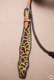 HILASON Western Horse Genuine American Leather Headstall Cheetah