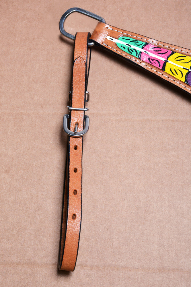 HILASON Western Horse Genuine Leather Breast Collar Tan