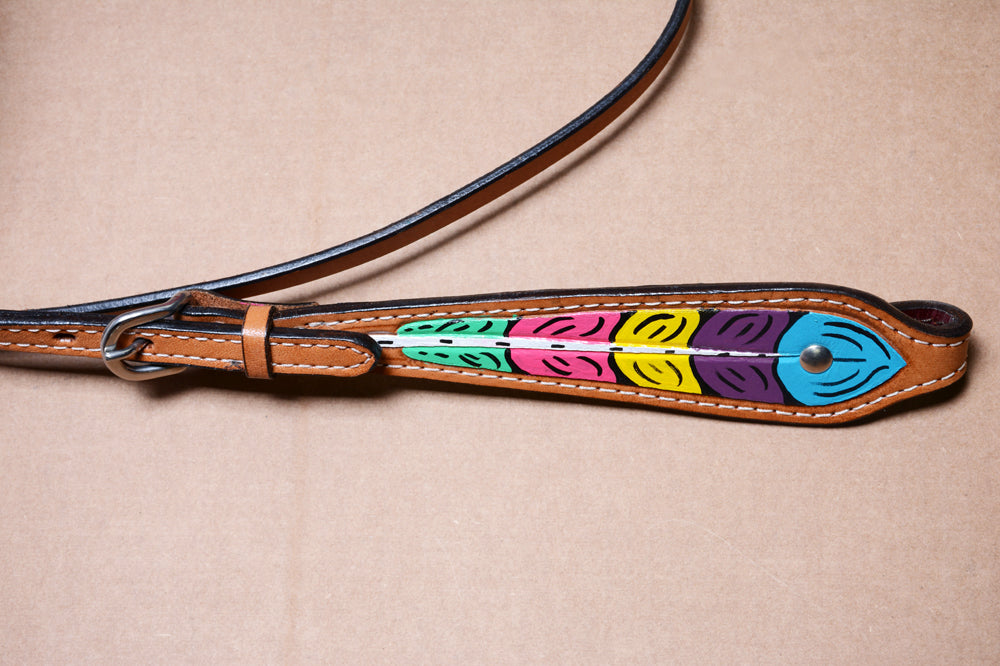 HILASON Western Horse Genuine Leather Headstall Tan