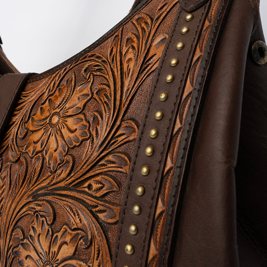 American Darling Hobo Hand Tooled Genuine Leather Western Women Bag | Handbag Purse Bags for Cute