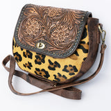 American Darling Cross Body Hand Tooled Hair on Genuine Leather Western Women Bag | Handbag Purse Crossbody for Cute
