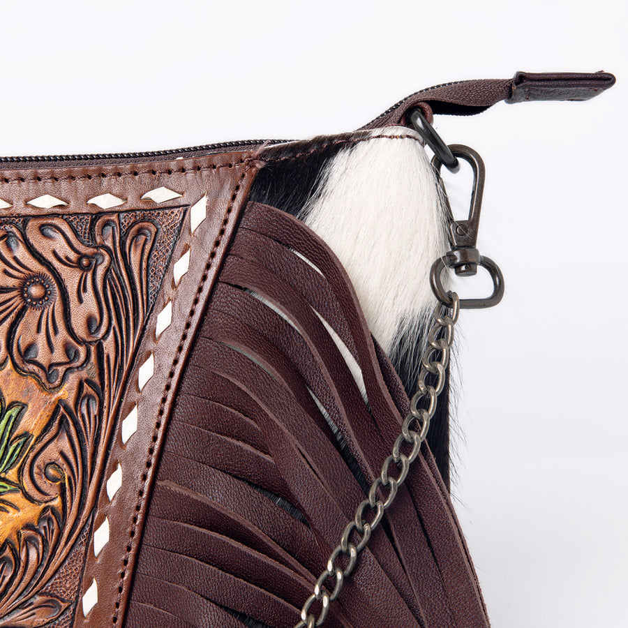 American Darling Cross Body I Hand Tooled Hair-On Genuine Leather Women Bag Western Handbag Purse