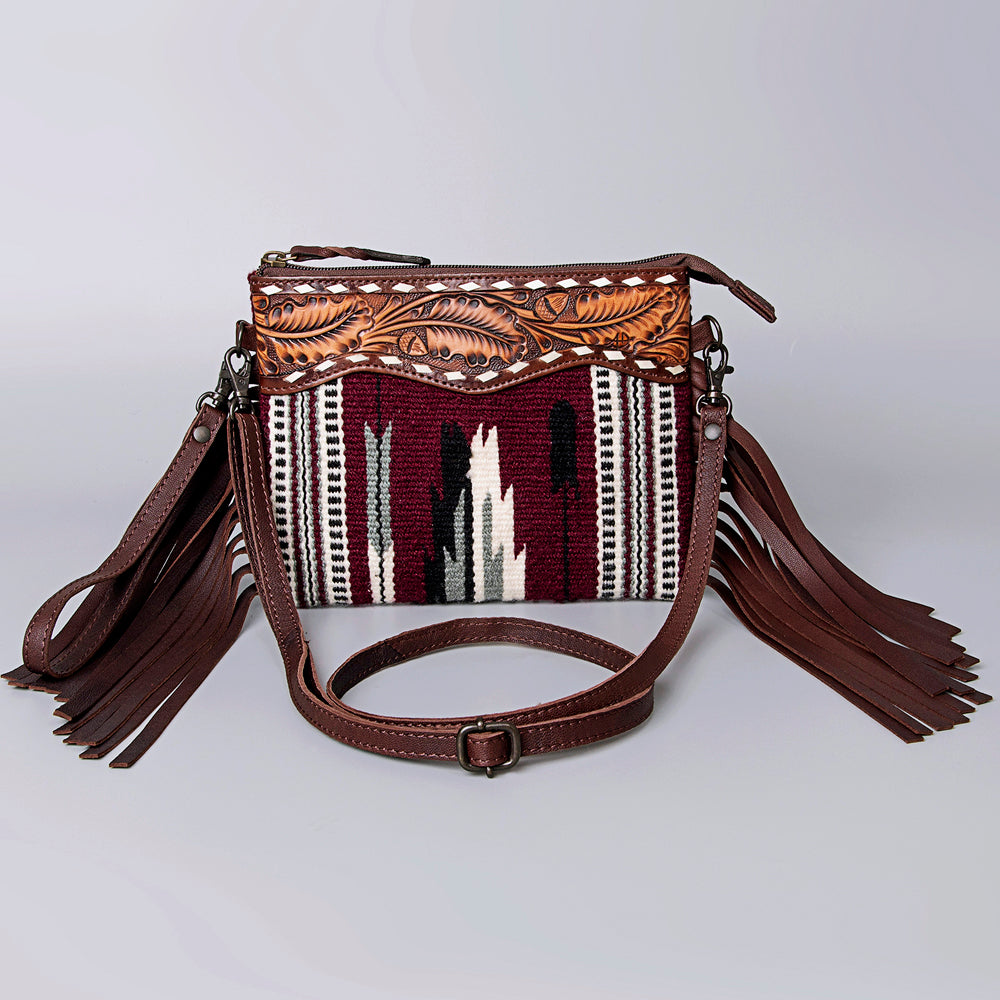 American Darling Cross Body Hand Tooled Saddle Blanket Genuine Leather Western Women Bag Handbag Purse | Crossbody for Cute