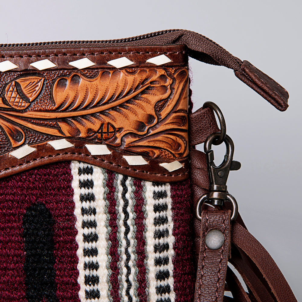 American Darling Cross Body Hand Tooled Saddle Blanket Genuine Leather Western Women Bag Handbag Purse | Crossbody for Cute