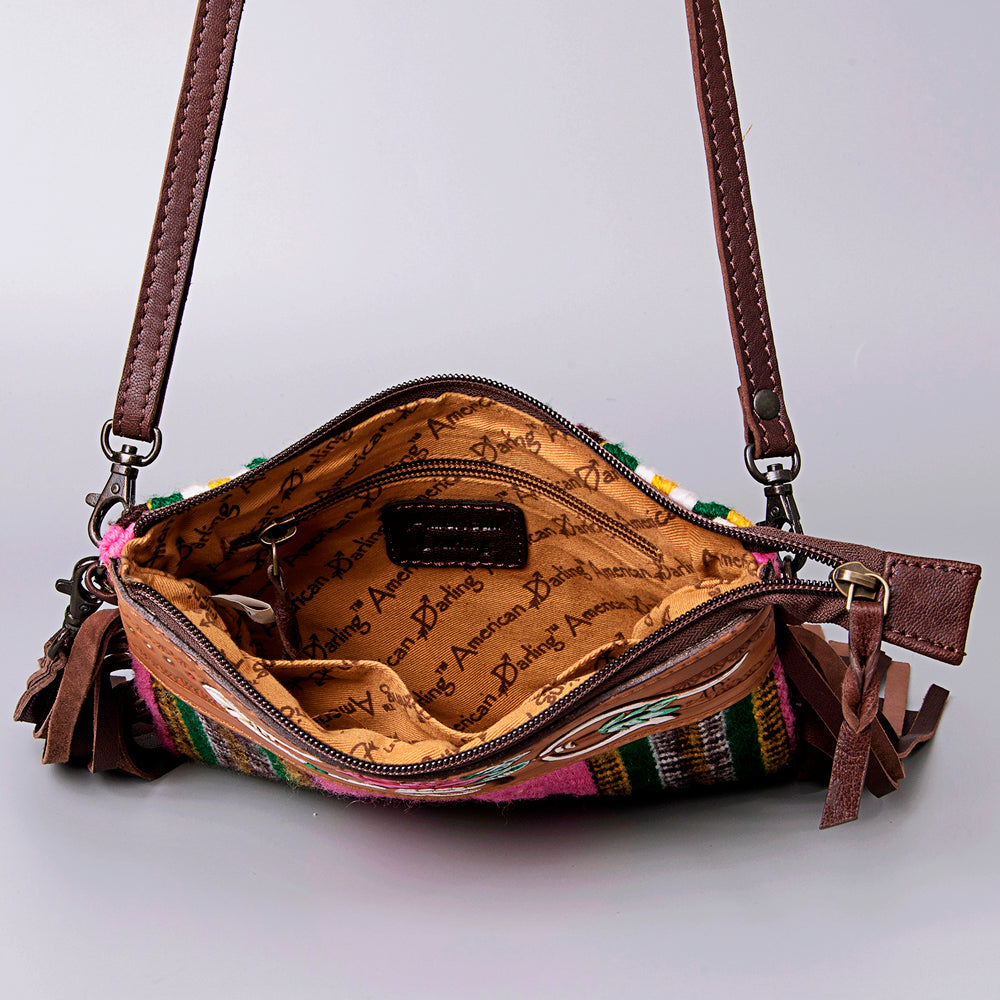 American Darling Cross Body Hand Tooled Saddle Blanket Genuine Leather Western Women Bag Handbag Purse | Crossbody for Cute
