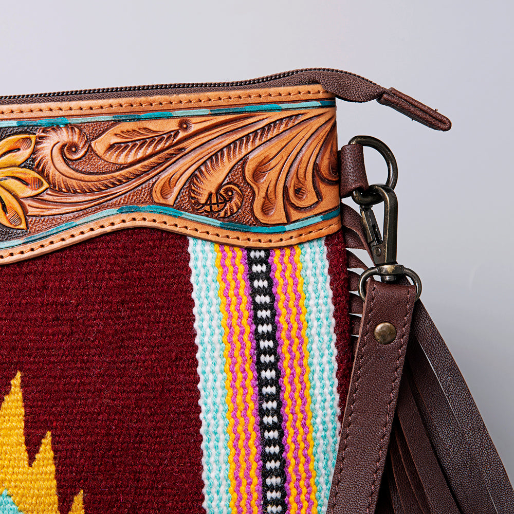 American Darling Cross Body Hand Tooled Saddle Blanket Genuine Leather Western Women Bag Handbag Purse | Crossbody for Cute