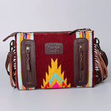 American Darling Cross Body Hand Tooled Saddle Blanket Genuine Leather Western Women Bag Handbag Purse | Crossbody for Cute