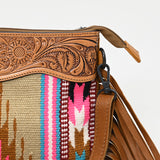 American Darling Cross Body Hand Tooled Saddle Blanket Genuine Leather Western Women Bag Handbag Purse | Crossbody for Cute