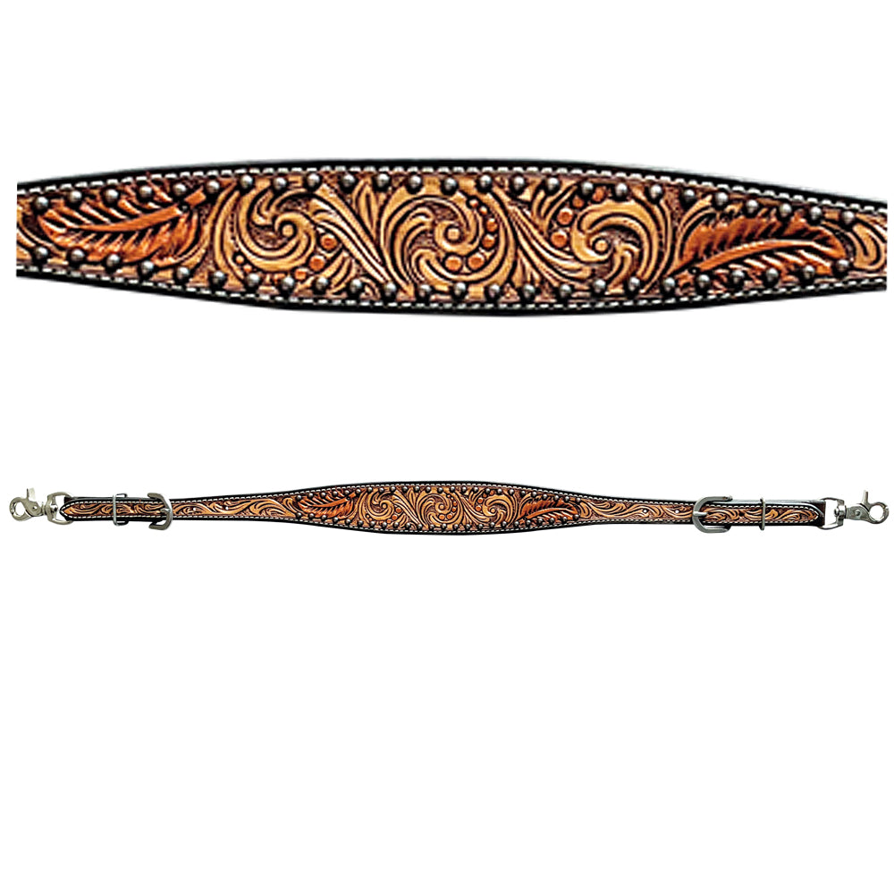 Bar H Equine Genuine Western American Leather Horse Premium Headstall & Breast Collar Set