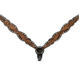 Bar H Equine Genuine Western American Leather Horse Premium Headstall & Breast Collar Set