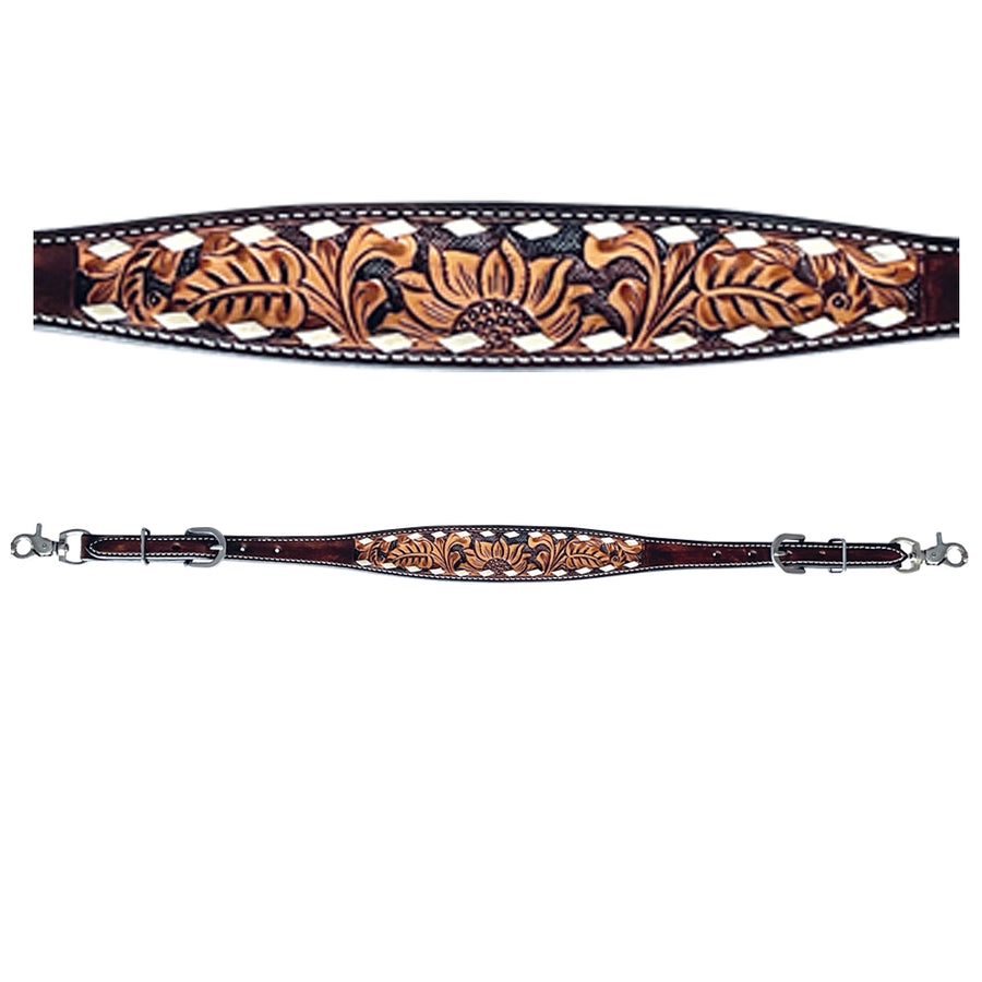 Bar H Equine Genuine Western American Leather Horse Wither Strap - Uhorse