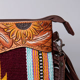 American Darling Cross Body Hand Tooled Saddle Blanket Genuine Leather Western Women Bag Handbag Purse | Crossbody for Cute