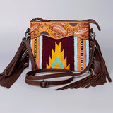 American Darling Cross Body Hand Tooled Saddle Blanket Genuine Leather Western Women Bag Handbag Purse | Crossbody for Cute