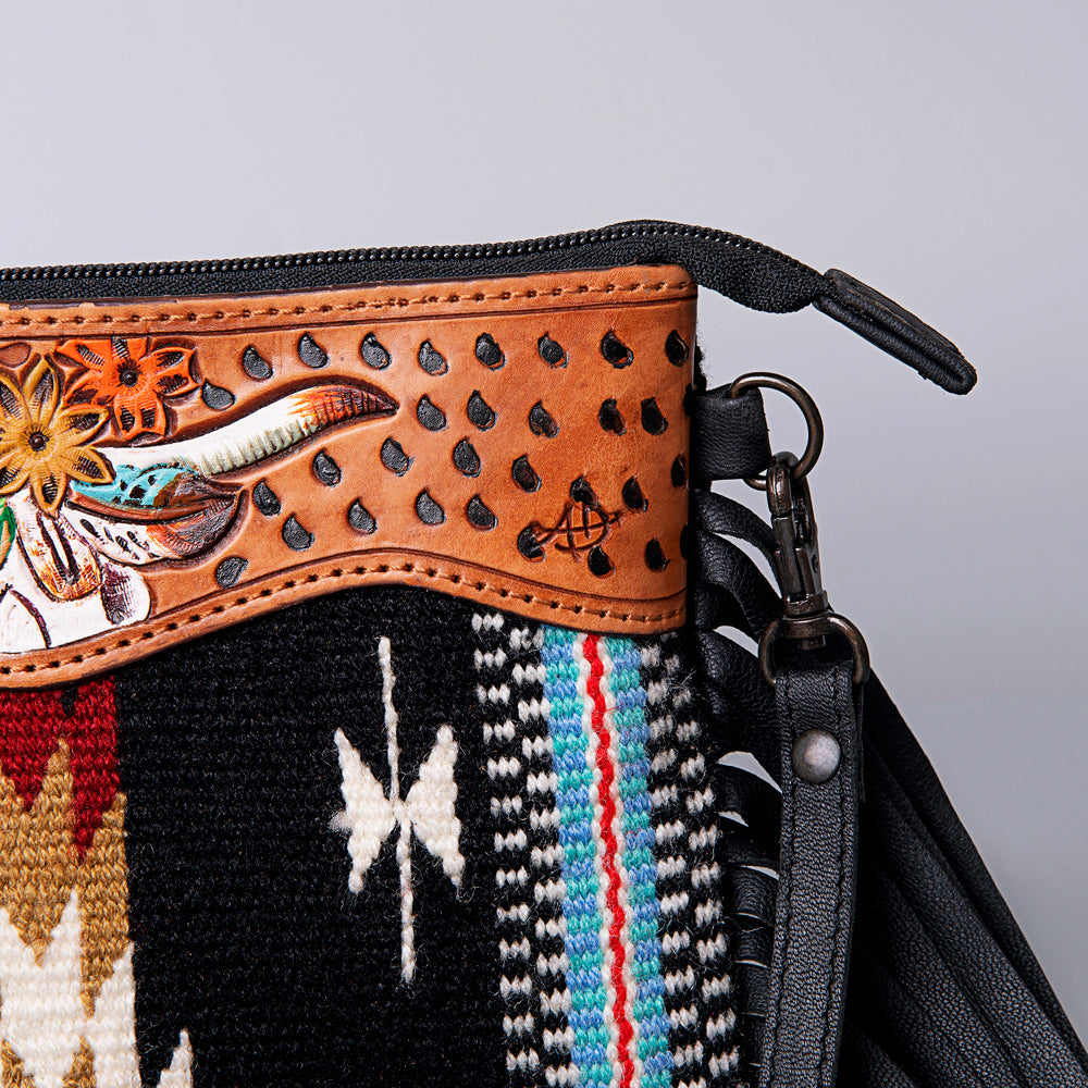 American Darling Cross Body Hand Tooled Saddle Blanket Genuine Leather Western Women Bag Handbag Purse | Crossbody for Cute