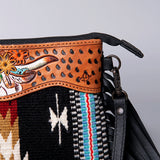American Darling Cross Body Hand Tooled Saddle Blanket Genuine Leather Western Women Bag Handbag Purse | Crossbody for Cute